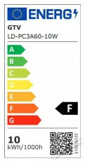 GTV LD-PC3A60-10W 810 lm 3000K E27 A60 LED fényforrás Háztartás / Otthon / Kültér - Világítás / elektromosság - E27 foglalatú izzó - 457412