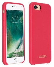 Guess szilikon, iPhone 8 Plus piros/arany logós szilikon tok Mobil / Kommunikáció / Smart - Mobiltelefon kiegészítő / tok - Tok / hátlap - 394300