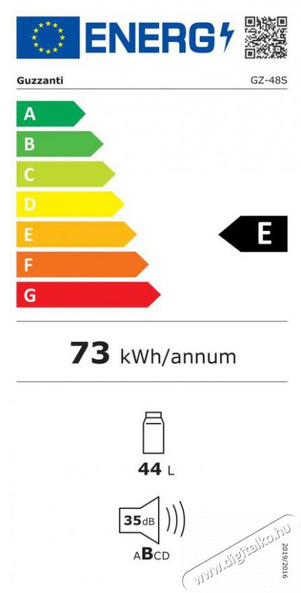 Guzzanti GZ 48S Konyhai term&eacute;kek - Hűtő, fagyaszt&oacute; (szabadon&aacute;ll&oacute;) - Fagyaszt&oacute; n&eacute;lk&uuml;li hűtő - 509638
