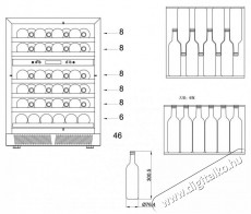 Guzzanti GZ 51BD Konyhai term&eacute;kek - Hűtő, fagyaszt&oacute; (be&eacute;p&iacute;thető) - Borhűtő - 509804