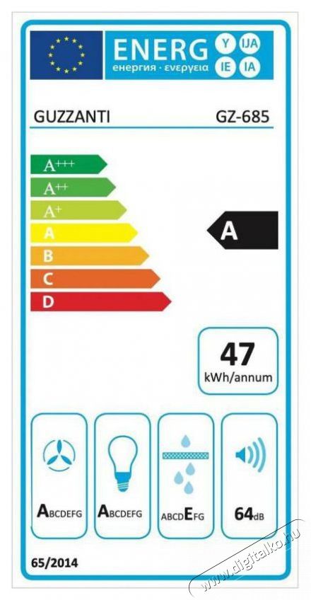 Guzzanti GZ 685B Konyhai term&eacute;kek - P&aacute;raelsz&iacute;v&oacute; - Sziget f&ouml;l&eacute; - 509777