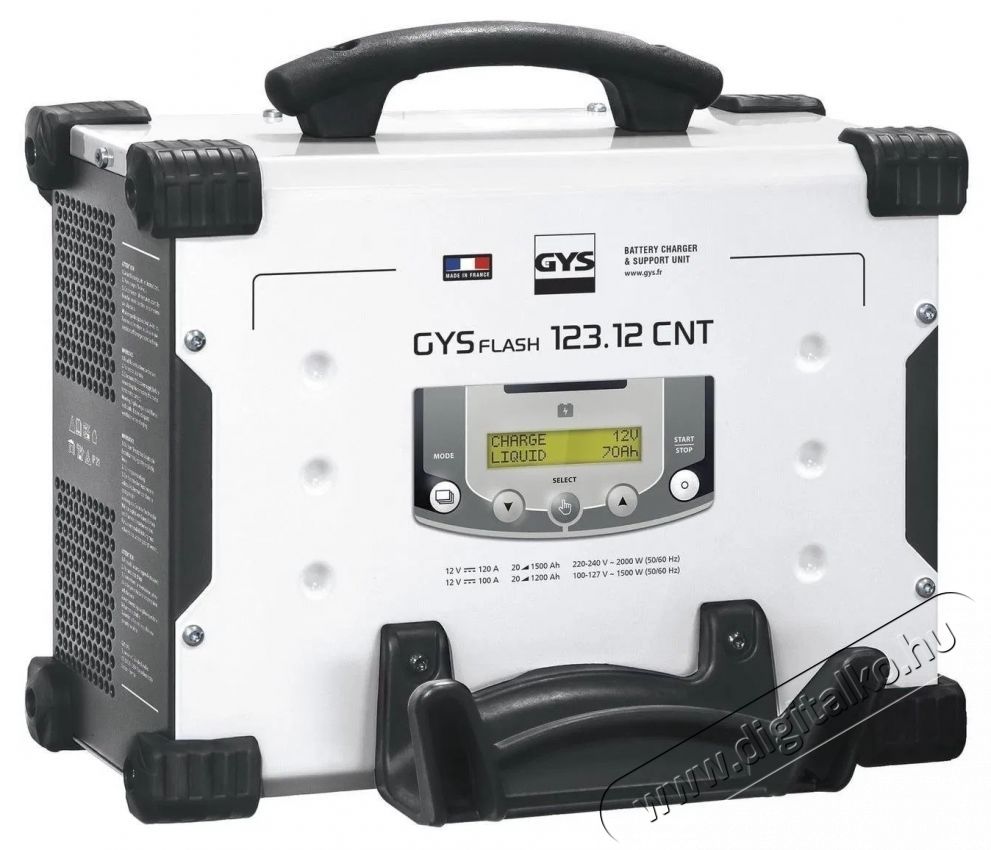 GYS GYSFLASH 123.12 CNT FV aut&oacute; akkuml&aacute;tor t&ouml;ltő Aut&oacute;hifi / Aut&oacute; felszerel&eacute;s - Aut&oacute;s / aut&oacute;hifi kieg&eacute;sz&iacute;tő - Aut&oacute; akkumul&aacute;tor t&ouml;ltő - 531811
