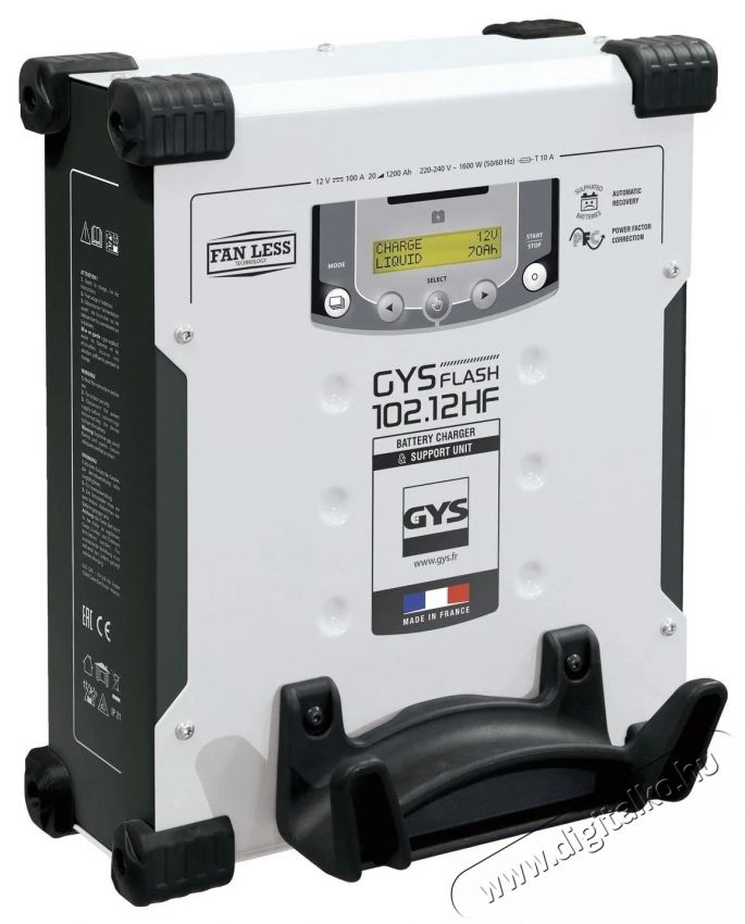 GYS t&ouml;ltő   stabiliz&aacute;lt t&aacute;pegys&eacute;g Gysflash 102.12 HF 12 V, 5-1200 Ah, 100 A, 5 m k&aacute;bel, men&uuml; cseh ny Aut&oacute;hifi / Aut&oacute; felszerel&eacute;s - Aut&oacute;s / aut&oacute;hifi kieg&eacute;sz&iacute;tő - Aut&oacute; akkumul&aacute;tor t&ouml;ltő - 531814