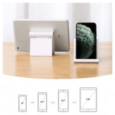 HAFFNER FN0163 univerzális fehér asztali telefon és tablet állvány Mobil / Kommunikáció / Smart - Mobiltelefon kiegészítő / tok - Tartó / rögzítő / állvány - 394021