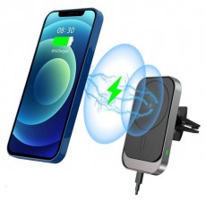 HAFFNER FN0190 MagSafe Qi univerzális szellőzőrácsba illeszthető autós tartó és gyorstöltő Autóhifi / Autó felszerelés - Autós / autóhifi kiegészítő - Egyéb autós kiegészítő - 394031