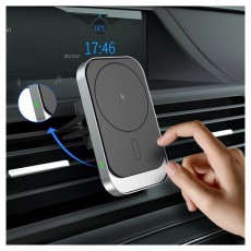 HAFFNER FN0190 MagSafe Qi univerzális szellőzőrácsba illeszthető autós tartó és gyorstöltő Autóhifi / Autó felszerelés - Autós / autóhifi kiegészítő - Egyéb autós kiegészítő - 394031