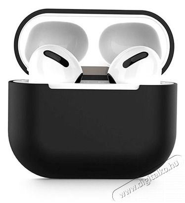 HAFFNER FN0268 Apple AirPods 3 fekete szilikon védőtok Audio-Video / Hifi / Multimédia - Fül és Fejhallgatók - Fülhallgató kiegészítő - 395392