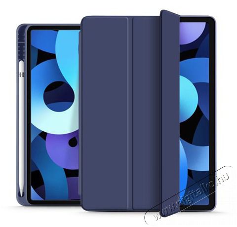 HAFFNER FN0335 Apple iPad Air 4/Air 5 10.9 on/off funkcióval, Pencil tartóval - navy blue kék védőtok Mobil / Kommunikáció / Smart - Tablet / E-book kiegészítő, tok - Tablet tok - 408055