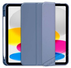 HAFFNER FN0482 Apple iPad 10.9 (2022) kék tablet tok Apple Pencil tartóval Mobil / Kommunikáció / Smart - Tablet / E-book kiegészítő, tok - Tablet tok - 411701
