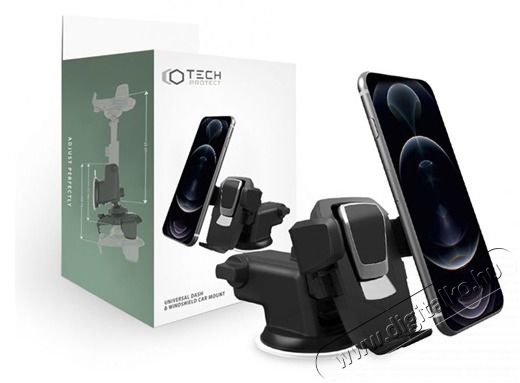 HAFFNER FN0305 Tech-Protect Universal Dash and Windshield Car Mount autós tartó Mobil / Kommunikáció / Smart - Mobiltelefon kiegészítő / tok - Tartó / rögzítő / állvány - 432838