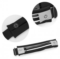 HAFFNER PT-6095 Art LED fekete világító sport övtáska Mobil / Kommunikáció / Smart - Mobiltelefon kiegészítő / tok - Övtáska / karpánt futáshoz - 434359