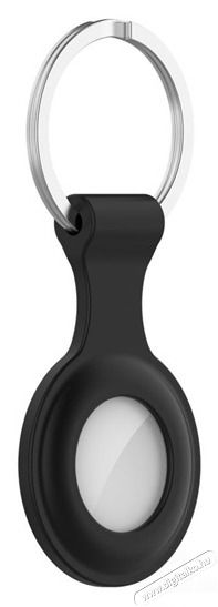 HAFFNER FN0197 Apple AirTag fekete szilikon védőtokos kulcstartó Egyéb - Nem forgalmazzuk ! - 436683