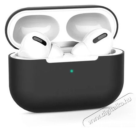 HAFFNER FN0513 Apple AirPods Pro 1/2 fülhallgatóhoz fekete szilikon védőtok Audio-Video / Hifi / Multimédia - Fül és Fejhallgatók - Fülhallgató kiegészítő - 463022