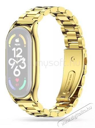 HAFFNER FN0395 Xiaomi Mi Smart Band 7 arany fém szíj Mobil / Kommunikáció / Smart - Okos eszköz - Okosóra - 407928