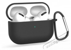 HAFFNER FN0421 fekete szilikon védőtok Apple AirPods Pro 1/2 fülhallgatóhoz Audio-Video / Hifi / Multimédia - Fül és Fejhallgatók - Fülhallgató kiegészítő - 459679