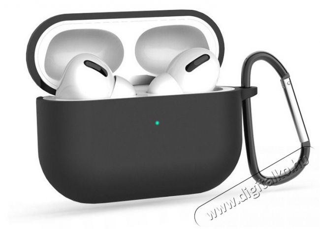 HAFFNER FN0421 fekete szilikon védőtok Apple AirPods Pro 1/2 fülhallgatóhoz Audio-Video / Hifi / Multimédia - Fül és Fejhallgatók - Fülhallgató kiegészítő - 459679