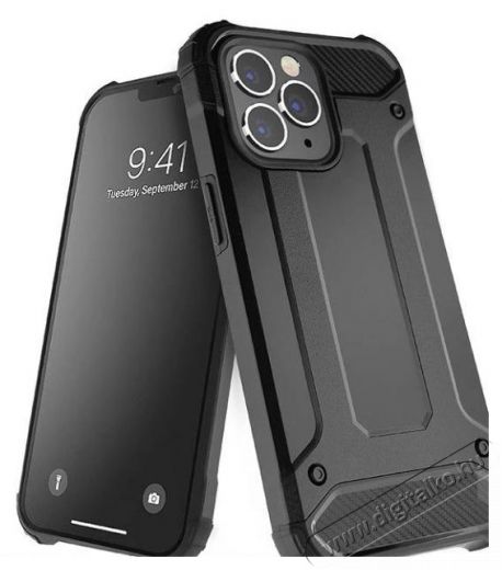 HAFFNER PT-6453 iPhone 14 ütésálló fekete műanyag hátlap Mobil / Kommunikáció / Smart - Mobiltelefon kiegészítő / tok - Tok / hátlap - 477501