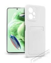 HAFFNER PT-6725 Xiaomi Redmi Note 12 5G/Poco X5 5G fehér szilikon hátlap kártyatartóval Mobil / Kommunikáció / Smart - Mobiltelefon kiegészítő / tok - Tok / hátlap - 477288