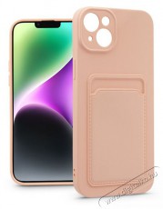 HAFFNER PT-6736 iPhone 14 Plus pink szilikon hátlap kártyatartóval Mobil / Kommunikáció / Smart - Mobiltelefon kiegészítő / tok - Tok / hátlap - 477994