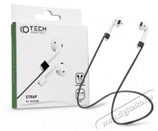 HAFFNER FN0540 AirPods fekete szilikon nyakpánt Audio-Video / Hifi / Multimédia - Fül és Fejhallgatók - Fülhallgató kiegészítő - 478887