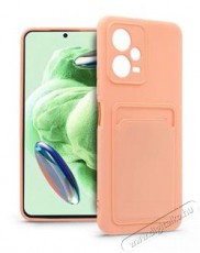 HAFFNER PT-6627 Xiaomi Redmi Note 12 5G/Poco X5 5G pink szilikon hátlap kártyatartóval Mobil / Kommunikáció / Smart - Mobiltelefon kiegészítő / tok - Tok / hátlap - 477107