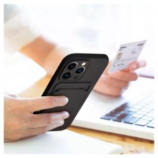 HAFFNER PT-6841 Apple iPhone 15 Card Case fekete szilikon hátlap kártyatartóval Mobil / Kommunikáció / Smart - Mobiltelefon kiegészítő / tok - Tok / hátlap - 508865