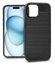 HAFFNER PT-6857 Apple iPhone 15 Carbon fekete szilikon hátlap Mobil / Kommunikáció / Smart - Mobiltelefon kiegészítő / tok - Tok / hátlap - 508866