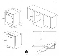 Haier XS 4A4M4PB Beépíthető Mosogatógép Konyhai termékek - Mosogatógép - Normál (60cm) beépíthető mosogatógép - 500626