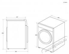 Haier HW100-B14959U1-S Elöltöltős Mosógép Háztartás / Otthon / Kültér - Mosógép / szárítógép - Elöltöltős normál (60cm-ig) mosógép - 500621