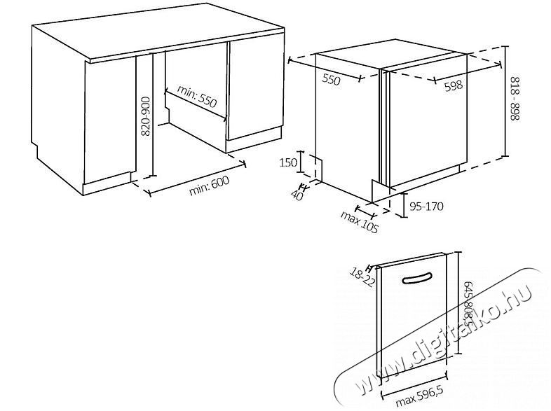 Haier XS 6B0S3FSB Be&eacute;p&iacute;thető Mosogat&oacute;g&eacute;p Konyhai term&eacute;kek - Mosogat&oacute;g&eacute;p - Norm&aacute;l (60cm) be&eacute;p&iacute;thető mosogat&oacute;g&eacute;p - 500625