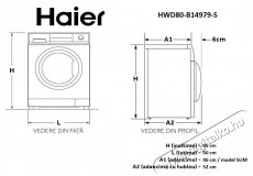 Haier HWD80-B14979-S Mosó-szárítógép Háztartás / Otthon / Kültér - Mosógép / szárítógép - Mosó-szárítógép - 501399