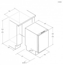 Haier XI1C3TB2FB beépíthető keskeny 11 terítékes mosogatógép Konyhai termékek - Mosogatógép - Keskeny (45cm-ig) beépíthető mosogatógép - 501488