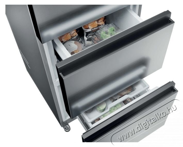 Haier HTR3518ENMX hűtőszekr&eacute;ny, 3 ajt&oacute;s, 303 liter Konyhai term&eacute;kek - Hűtő, fagyaszt&oacute; (szabadon&aacute;ll&oacute;) - Alulfagyaszt&oacute;s kombin&aacute;lt hűtő - 531495