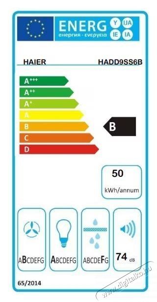 Haier HADG6DCS56B, Be&eacute;p&iacute;thető p&aacute;raelsz&iacute;v&oacute;, Sz&iacute;v&oacute;teljes&iacute;tm&eacute;ny 605 m3/h, 4 sebess&eacute;gfokozat, Touch Control, B energiaoszt&aacute;ly, 90 cm, Fekete Konyhai term&eacute;kek - P&aacute;raelsz&iacute;v&oacute; - Be&eacute;p&iacute;thető / kih&uacute;zhat&oacute; - 533398