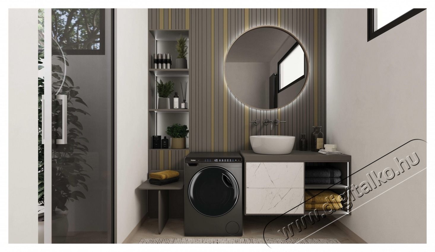 Haier HW50-BP12307GU1S mini mos&oacute;g&eacute;p H&aacute;ztart&aacute;s / Otthon / K&uuml;lt&eacute;r - Mos&oacute;g&eacute;p / sz&aacute;r&iacute;t&oacute;g&eacute;p - El&ouml;lt&ouml;ltős keskeny (45cm-ig) mos&oacute;g&eacute;p - 535878