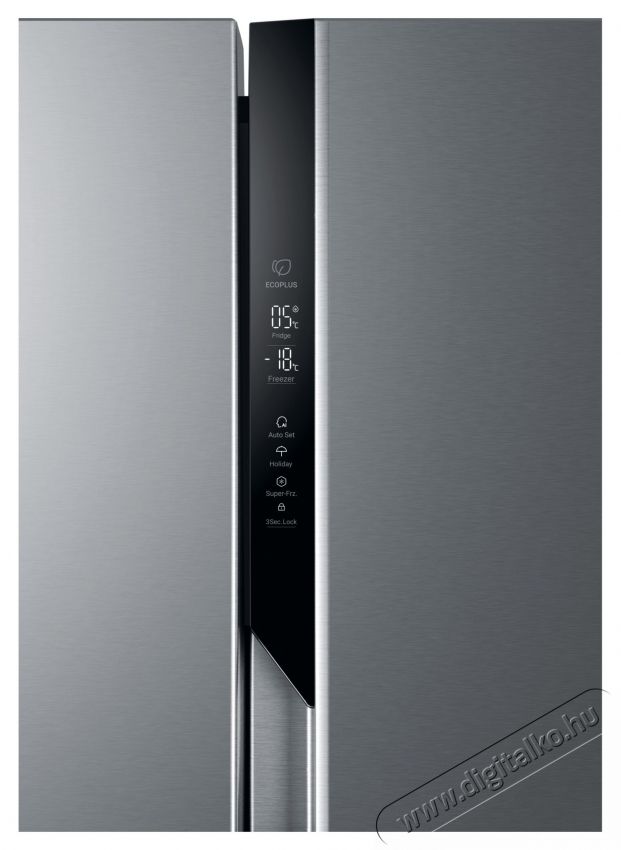 Haier HSR3918ENPG Side by Side hűtőszekr&eacute;ny, 528l, M:177 cm, Total No Frost, Multi air flow, Motor Inverter, LED kijelző, Super Cooling, Super Freezing, E energiaoszt&aacute;ly, Ez&uuml;st Konyhai term&eacute;kek - Hűtő, fagyaszt&oacute; (szabadon&aacute;ll&oacute;) - Amerikai t&iacute;pus&uacute; Side By Side hűtő - 535227