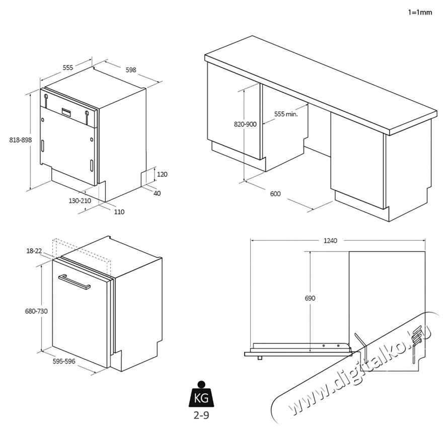 Haier XS 6B0M3PDB be&eacute;p&iacute;thető mosogat&oacute;g&eacute;p, 16 szett, 10 program Konyhai term&eacute;kek - Mosogat&oacute;g&eacute;p - Norm&aacute;l (60cm) be&eacute;p&iacute;thető mosogat&oacute;g&eacute;p - 533397
