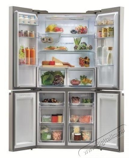 Haier HCR5919ENMM n&eacute;gyajt&oacute;s hűtőszekr&eacute;ny, 643 liter, New Platinum Inox Konyhai term&eacute;kek - Hűtő, fagyaszt&oacute; (szabadon&aacute;ll&oacute;) - Amerikai t&iacute;pus&uacute; Side By Side hűtő - 530972