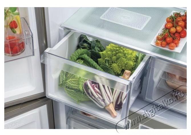 Haier HCR5919ENMM n&eacute;gyajt&oacute;s hűtőszekr&eacute;ny, 643 liter, New Platinum Inox Konyhai term&eacute;kek - Hűtő, fagyaszt&oacute; (szabadon&aacute;ll&oacute;) - Amerikai t&iacute;pus&uacute; Side By Side hűtő - 530972