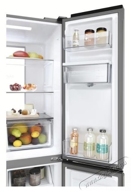 Haier HCR7818DWPT n&eacute;gyajt&oacute;s hűtőszekr&eacute;ny, 467 liter, v&iacute;zadagol&oacute;s, fekete Konyhai term&eacute;kek - Hűtő, fagyaszt&oacute; (szabadon&aacute;ll&oacute;) - Amerikai t&iacute;pus&uacute; Side By Side hűtő - 530973
