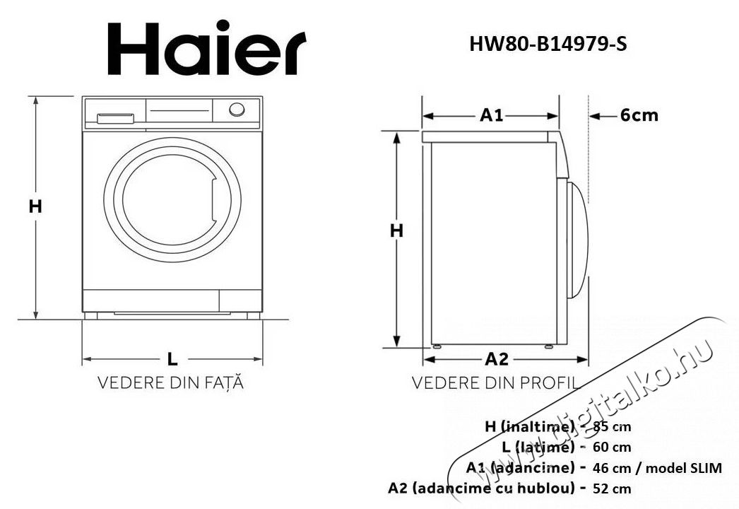 Haier HW80-B14979-S Keskeny mos&oacute;g&eacute;p, 8 kg, 1400 rpm, Direct Motion Motor, Steam, Touch Control, A energiaoszt&aacute;ly, Feh&eacute;r H&aacute;ztart&aacute;s / Otthon / K&uuml;lt&eacute;r - Mos&oacute;g&eacute;p / sz&aacute;r&iacute;t&oacute;g&eacute;p - El&ouml;lt&ouml;ltős keskeny (45cm-ig) mos&oacute;g&eacute;p - 536739
