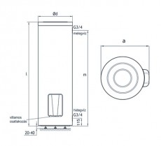 Hajdu Z-200TP elektromos forróvíz tároló Háztartás / Otthon / Kültér - Vízmelegítő / bojler / tároló - Bojler / melegvíz tároló - 296582