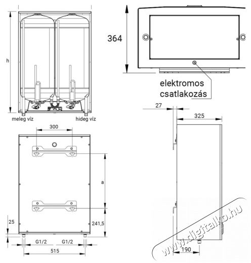 Hajdu AQUASTIC FLAT 120 ERP forróvíztároló Háztartás / Otthon / Kültér - Vízmelegítő / bojler / tároló - Bojler / melegvíz tároló - 378476