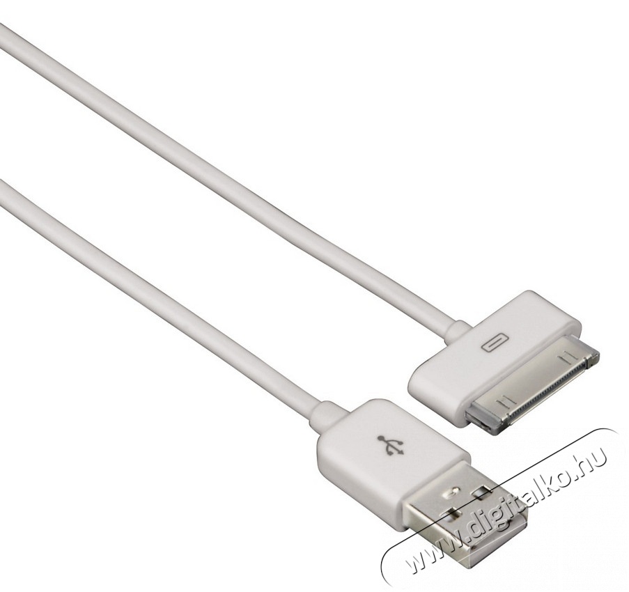 Hama Adatkábel USB Apple iPhone 3G, 3GS, 4, 4S, iPod, fehér - 115099 Mobil / Kommunikáció / Smart - Mobiltelefon kiegészítő / tok - Kábel / átalakító - 259527