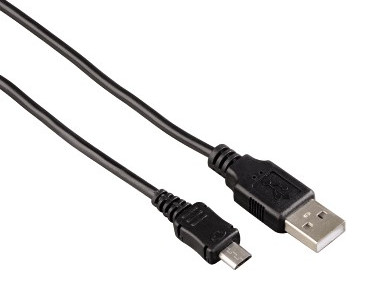 Hama Micro USB adatkábel 1m, fekete - 106601 Fotó-Videó kiegészítők - Kábel - USB kábel - 288230