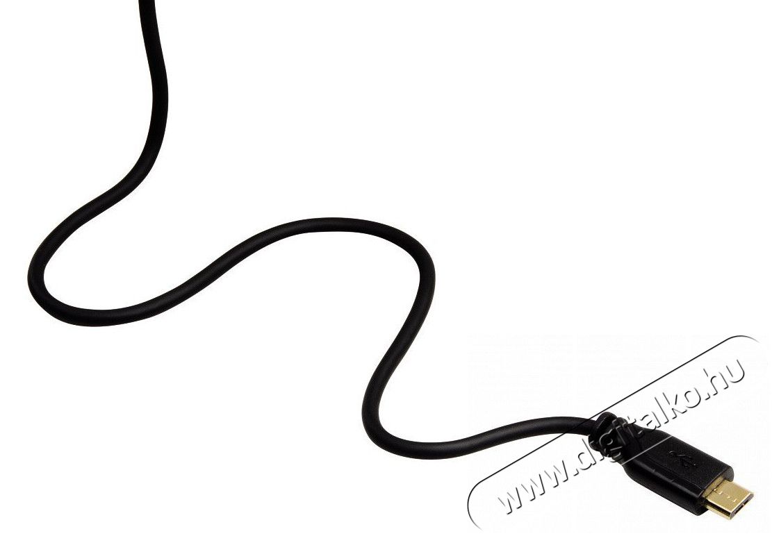 Hama Flexi-Slim micro USB adatkábel 0,75m, fekete - 135700 Fotó-Videó kiegészítők - Kábel - USB kábel - 288248