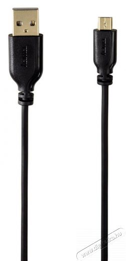 Hama Flexi-Slim micro USB adatkábel 0,75m, fekete - 135700 Fotó-Videó kiegészítők - Kábel - USB kábel - 288248