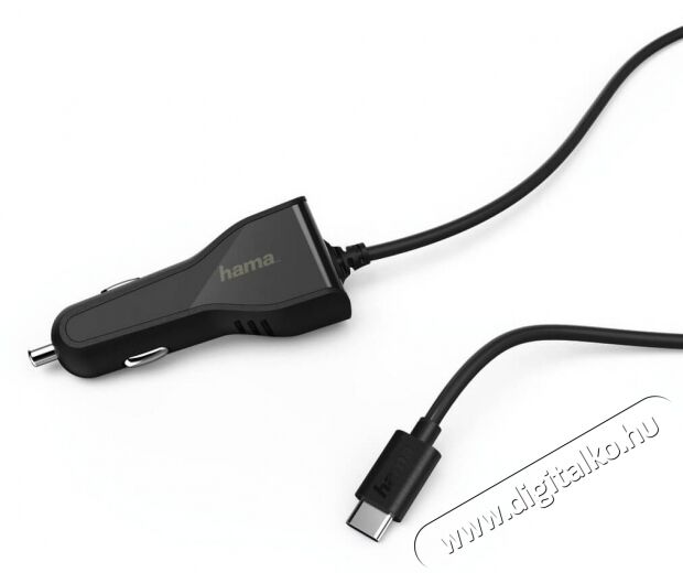 Hama USB-C autós töltő (178310) Mobil / Kommunikáció / Smart - Mobiltelefon kiegészítő / tok - Hálózati-, autós töltő - 347236