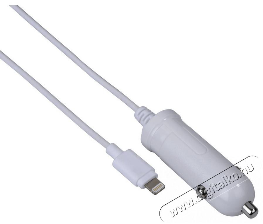 Hama Autós lightning (MFI) töltő (178248) - fehér Mobil / Kommunikáció / Smart - Mobiltelefon kiegészítő / tok - Hálózati-, autós töltő - 335510
