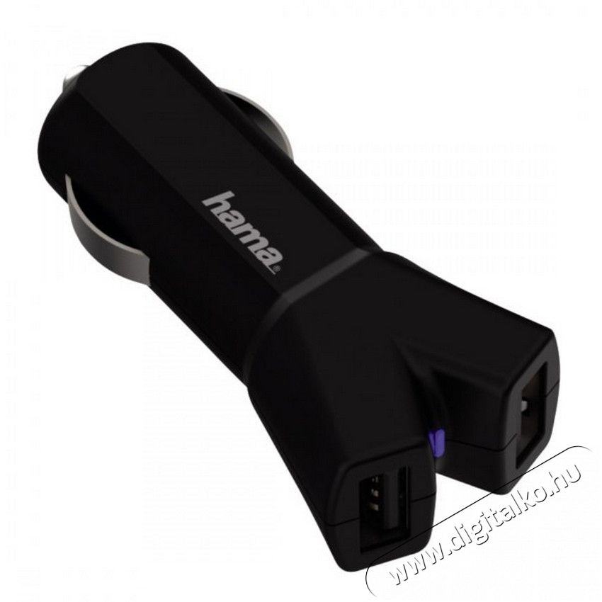 Hama Color Line autós dupla USB töltő 3400mA, fekete - 80550 Autóhifi / Autó felszerelés - Autós töltő / szivargyújtó adapter - 298210